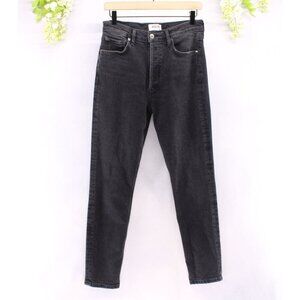 Agolde Women's Nico High Rise Slim Jeans Black Sz 28